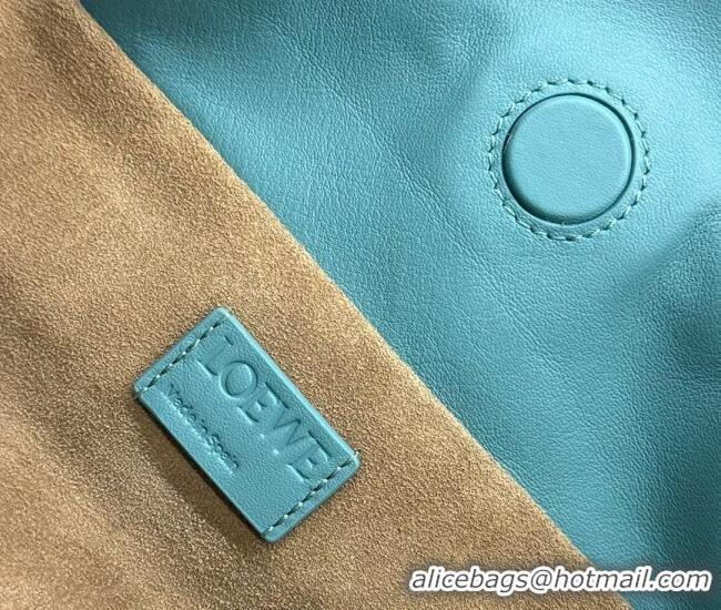 Buy Discount Loewe Flamenco Medium Clutch in Nappa Calfskin Leather 262386 Water Blue 2026