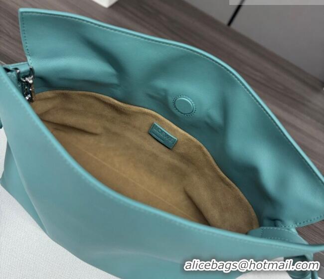 Buy Discount Loewe Flamenco Medium Clutch in Nappa Calfskin Leather 262386 Water Blue 2026