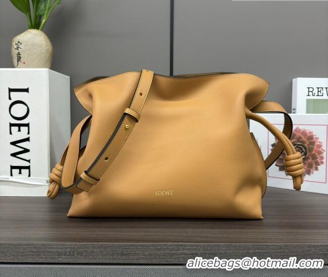 Trendy Design Loewe Flamenco Medium Clutch in Nappa Calfskin Leather 262386 Warm Desert Yellow 2026