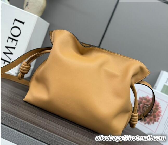 Trendy Design Loewe Flamenco Medium Clutch in Nappa Calfskin Leather 262386 Warm Desert Yellow 2026