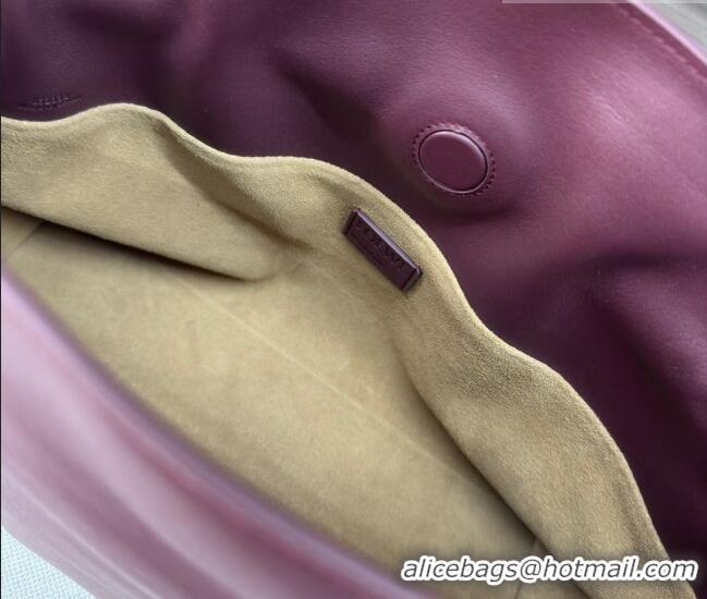 Top Grade Loewe Flamenco Medium Clutch in Nappa Calfskin Leather 262386 Dark Burgundy 2026