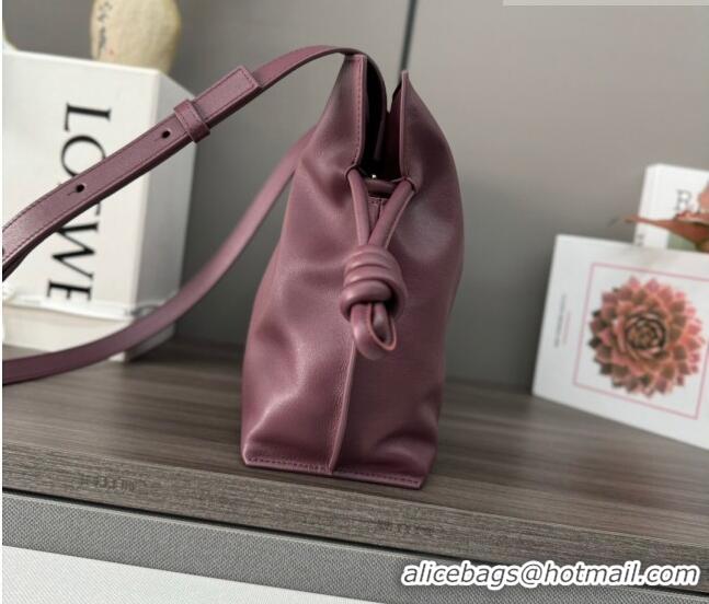 Top Grade Loewe Flamenco Medium Clutch in Nappa Calfskin Leather 262386 Dark Burgundy 2026