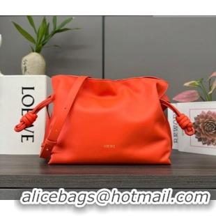 Good Taste Loewe Flamenco Medium Clutch in Nappa Calfskin Leather 262386 Orange 2026