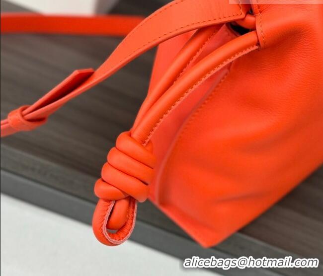 Good Taste Loewe Flamenco Medium Clutch in Nappa Calfskin Leather 262386 Orange 2026