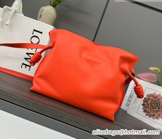 Good Taste Loewe Flamenco Medium Clutch in Nappa Calfskin Leather 262386 Orange 2026