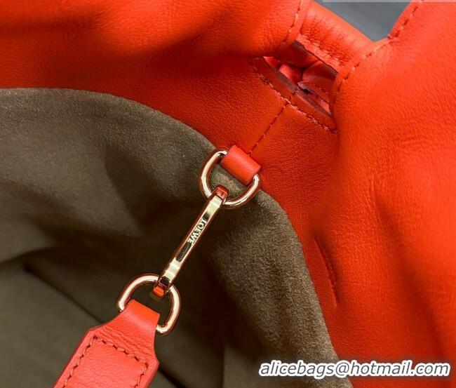 Good Taste Loewe Flamenco Medium Clutch in Nappa Calfskin Leather 262386 Orange 2026