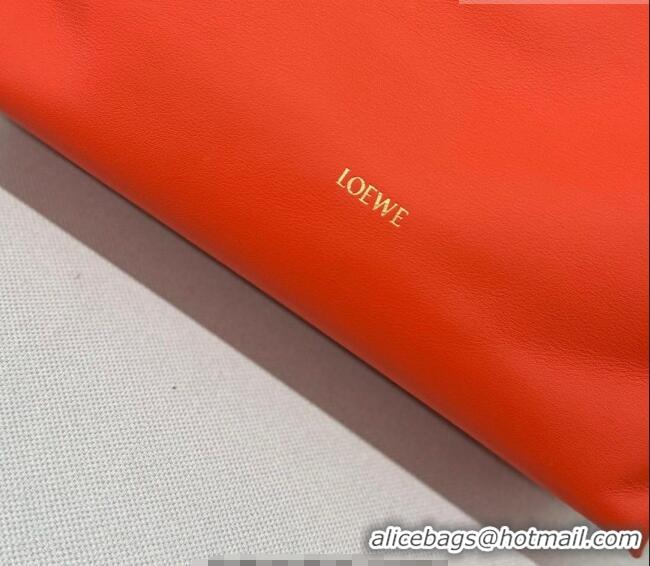 Good Taste Loewe Flamenco Medium Clutch in Nappa Calfskin Leather 262386 Orange 2026