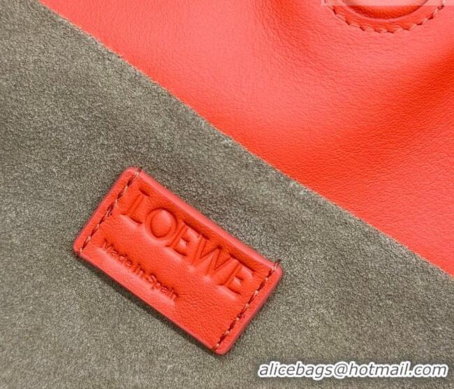 Good Taste Loewe Flamenco Medium Clutch in Nappa Calfskin Leather 262386 Orange 2026