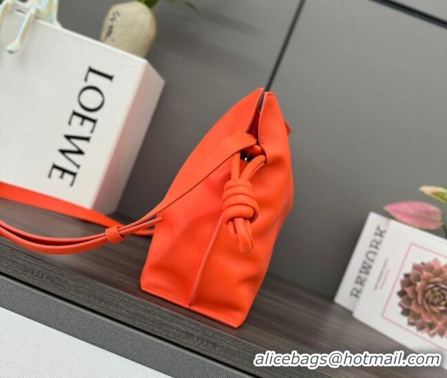 Good Taste Loewe Flamenco Medium Clutch in Nappa Calfskin Leather 262386 Orange 2026