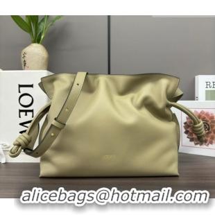 Shop Discount Loewe Flamenco Medium Clutch in Nappa Calfskin Leather 262386 Clay Green 2026