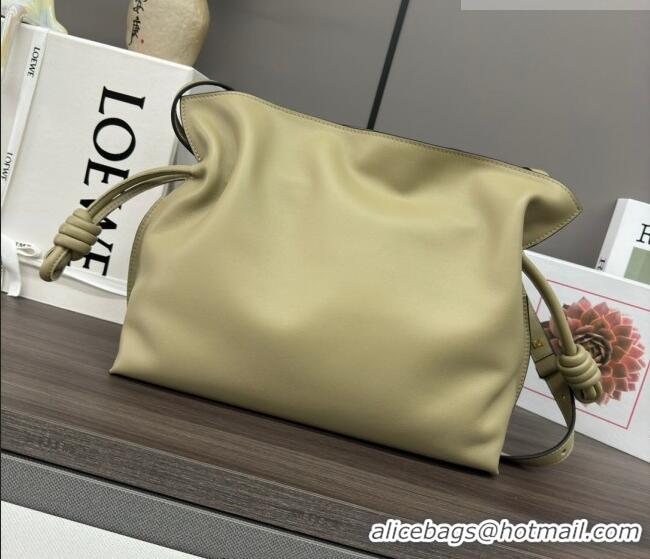 Shop Discount Loewe Flamenco Medium Clutch in Nappa Calfskin Leather 262386 Clay Green 2026