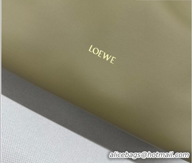 Shop Discount Loewe Flamenco Medium Clutch in Nappa Calfskin Leather 262386 Clay Green 2026