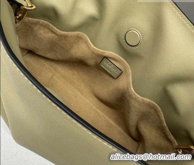 Shop Discount Loewe Flamenco Medium Clutch in Nappa Calfskin Leather 262386 Clay Green 2026