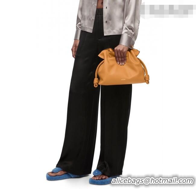 Top Grade Loewe Flamenco Medium Clutch in Nappa Calfskin Leather 262386 Pearly Grey 2026