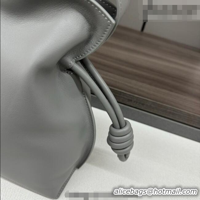 Top Grade Loewe Flamenco Medium Clutch in Nappa Calfskin Leather 262386 Pearly Grey 2026