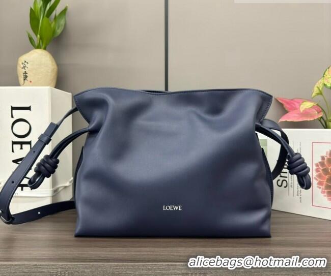 Well Crafted Loewe Flamenco Medium Clutch in Nappa Calfskin 262386 Abyss Blue 2026