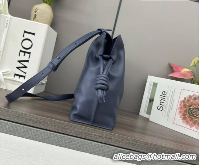 Well Crafted Loewe Flamenco Medium Clutch in Nappa Calfskin 262386 Abyss Blue 2026