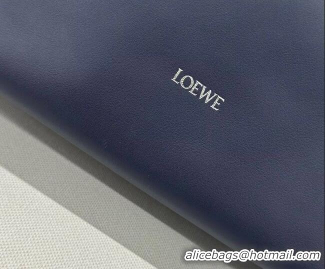Well Crafted Loewe Flamenco Medium Clutch in Nappa Calfskin 262386 Abyss Blue 2026