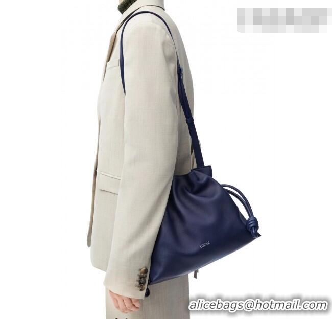 Well Crafted Loewe Flamenco Medium Clutch in Nappa Calfskin 262386 Abyss Blue 2026