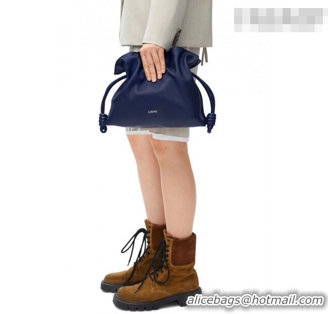 Well Crafted Loewe Flamenco Medium Clutch in Nappa Calfskin 262386 Abyss Blue 2026