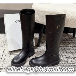 Perfect Celine Margaret High Boots 3.5cm in Calfskin Leather Black 1209058 2026