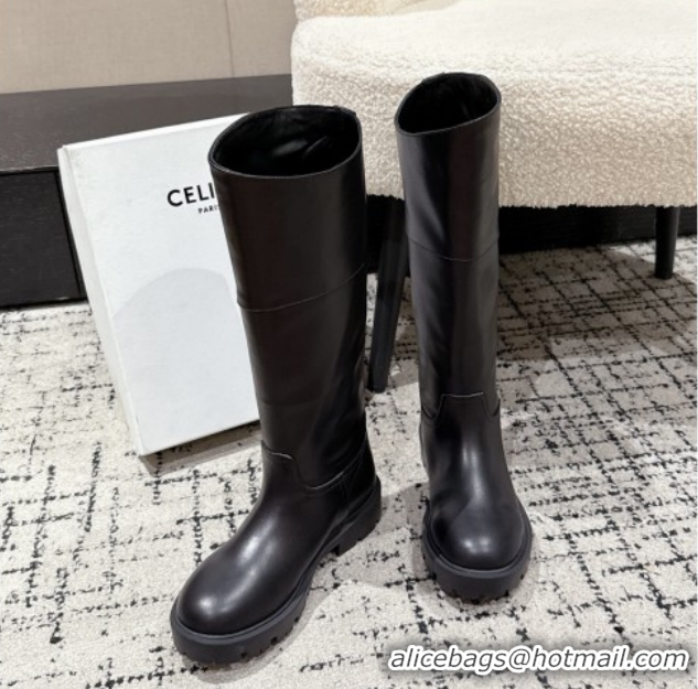 Perfect Celine Margaret High Boots 3.5cm in Calfskin Leather Black 1209058 2026