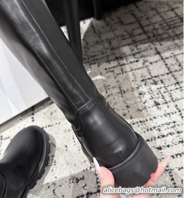 Perfect Celine Margaret High Boots 3.5cm in Calfskin Leather Black 1209058 2026