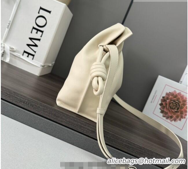 Top Grade Loewe Flamenco Medium Clutch in Nappa Calfskin Leather 262386 Cream White 2026