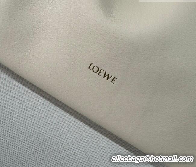 Top Grade Loewe Flamenco Medium Clutch in Nappa Calfskin Leather 262386 Cream White 2026