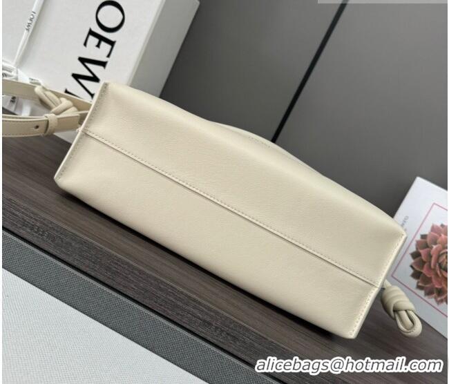 Top Grade Loewe Flamenco Medium Clutch in Nappa Calfskin Leather 262386 Cream White 2026