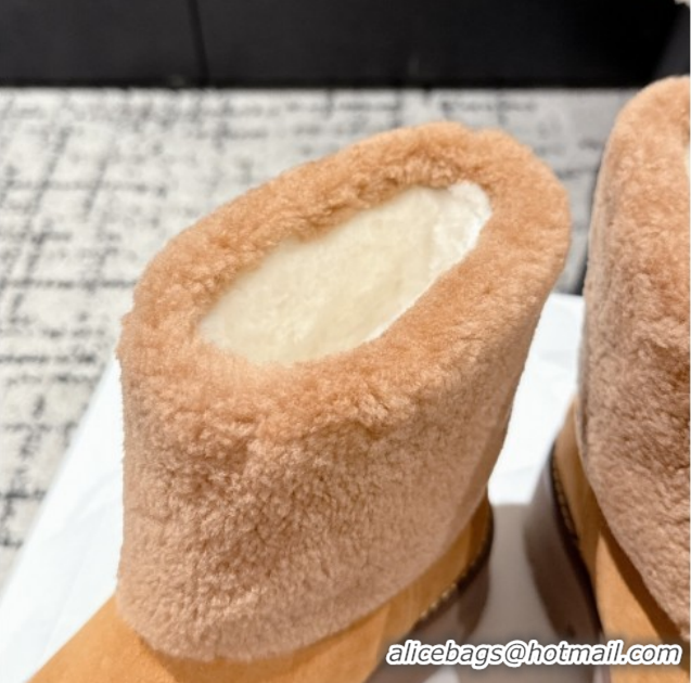 Trendy Design Celine Suede and Shealing Ankle Boots with Bow Brown CE120901 2026