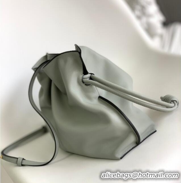 Trendy Design Loewe Flamenco Medium Clutch in Nappa Calfskin Leather 262386 Ash Grey 2026