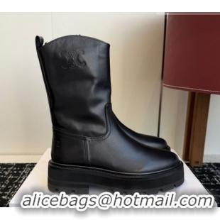 Good Quality Celine Black Calfskin Leather Ankle Boots 4.5cm CE1209021 1209061 2026