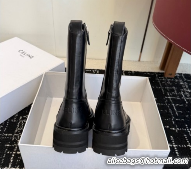 Good Quality Celine Black Calfskin Leather Ankle Boots 4.5cm CE1209021 1209061 2026