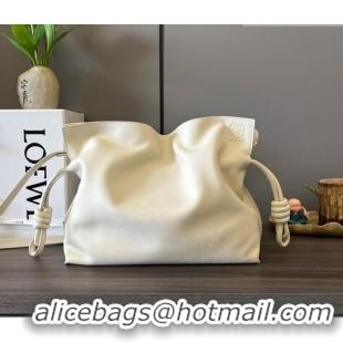 Classic Specials Loewe Flamenco Medium Clutch in Nappa Calfskin Leather 262386 Rice White 2026
