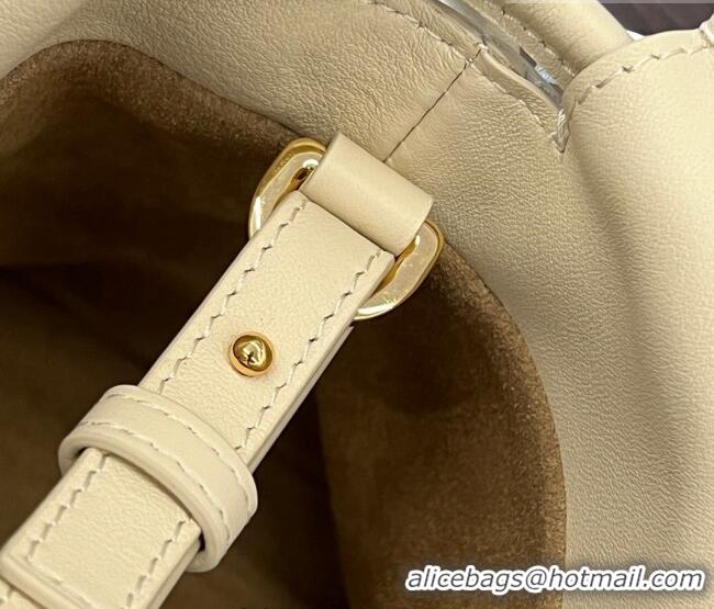 Classic Specials Loewe Flamenco Medium Clutch in Nappa Calfskin Leather 262386 Rice White 2026