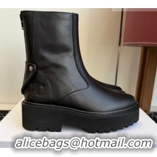 Classic Hot Celine Black Calfskin Leather Ankle Boots 4.5cm with Strap CE1209025 1209065 2026
