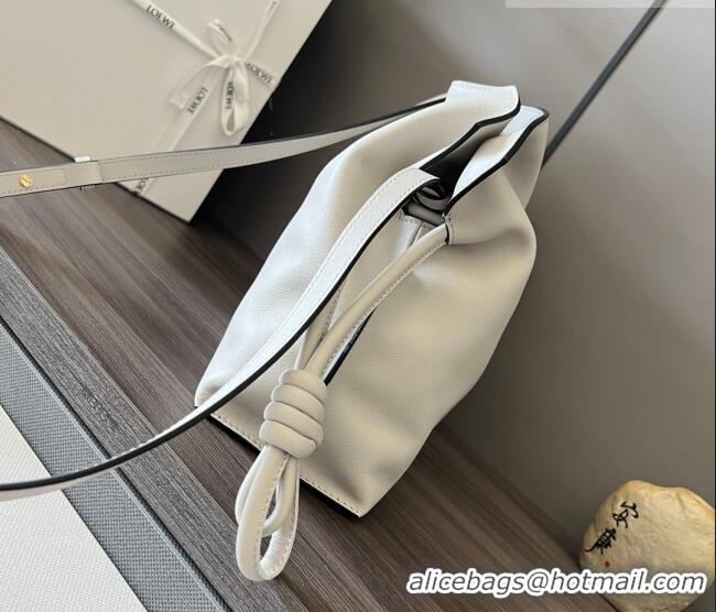 Good Taste Loewe Flamenco Medium Clutch in Nappa Calfskin Leather 262386 Light Grey 2026