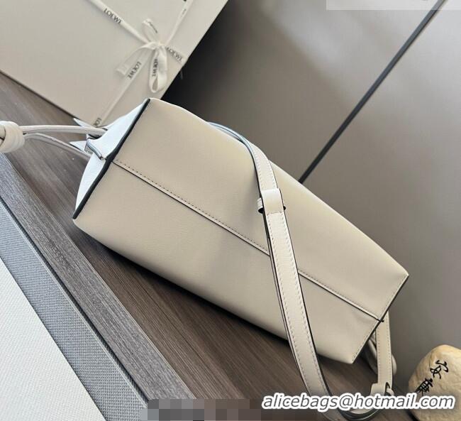 Good Taste Loewe Flamenco Medium Clutch in Nappa Calfskin Leather 262386 Light Grey 2026