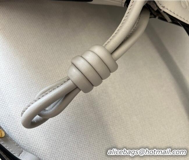 Good Taste Loewe Flamenco Medium Clutch in Nappa Calfskin Leather 262386 Light Grey 2026