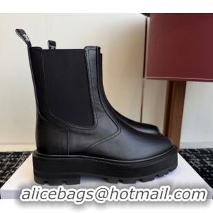 Stylish Celine Black Calfskin Leather Ankle Boots 4.5cm CE1209026 1209066 2026