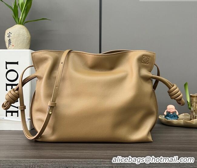 Grade Quality Loewe Flamenco Medium Clutch in Nappa Calfskin Leather 262386 Oak Brown 2026