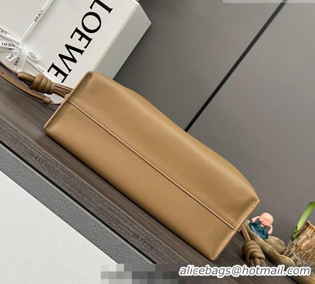 Grade Quality Loewe Flamenco Medium Clutch in Nappa Calfskin Leather 262386 Oak Brown 2026