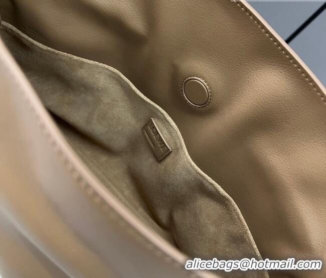 Grade Quality Loewe Flamenco Medium Clutch in Nappa Calfskin Leather 262386 Oak Brown 2026