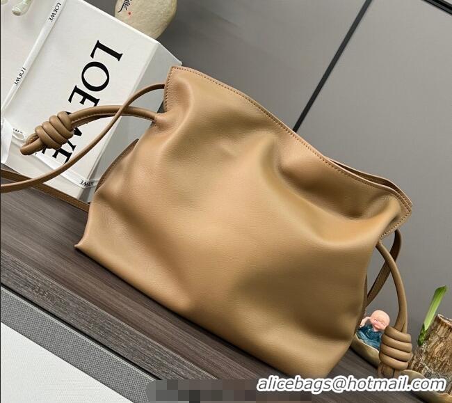 Grade Quality Loewe Flamenco Medium Clutch in Nappa Calfskin Leather 262386 Oak Brown 2026