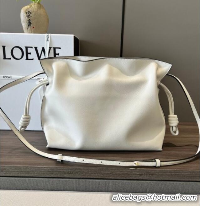 Well Crafted Loewe Flamenco Medium Clutch in Nappa Calfskin Leather 262386 Soft White 2026