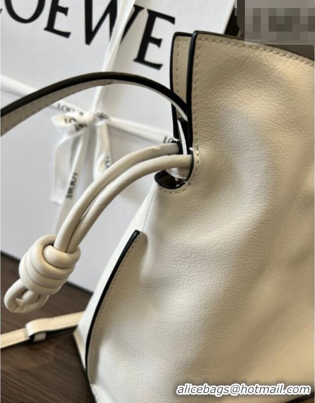 Well Crafted Loewe Flamenco Medium Clutch in Nappa Calfskin Leather 262386 Soft White 2026