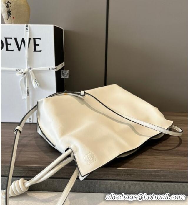 Well Crafted Loewe Flamenco Medium Clutch in Nappa Calfskin Leather 262386 Soft White 2026