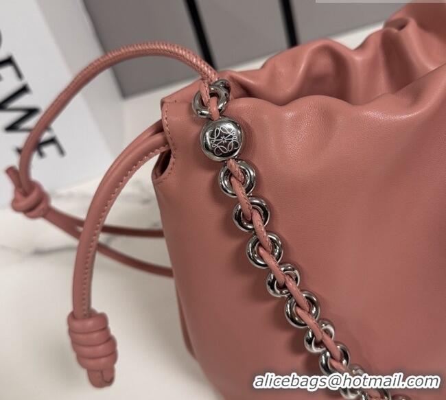 Luxury Cheap Loewe Medium Flamenco purse in mellow nappa lambskin Leather 012403 Blush Pink 2026