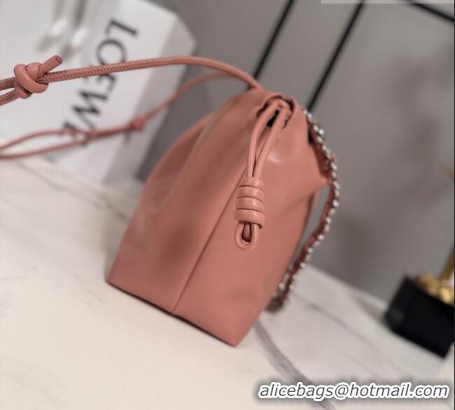 Luxury Cheap Loewe Medium Flamenco purse in mellow nappa lambskin Leather 012403 Blush Pink 2026